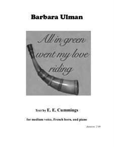 All in green went my love riding: All in green went my love riding by Barbara Ulman