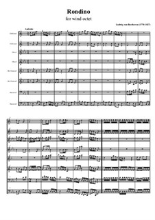 Rondino for Wind Instruments, WoO 25: Full score by Ludwig van Beethoven
