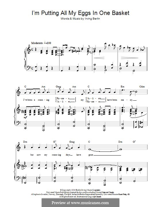 I'm Putting All My Eggs in One Basket by I. Berlin on MusicaNeo