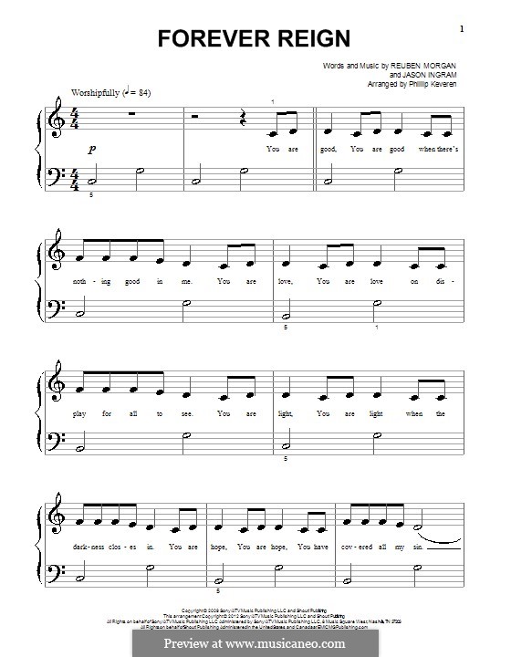Forever Reign (Hillsong United): For piano by Jason David Ingram, Reuben Morgan
