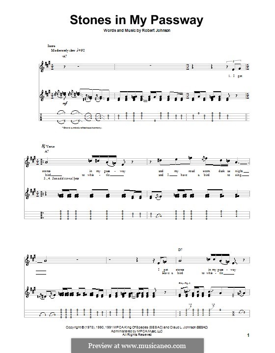 Stones in My Passway: For ukulele by Robert Leroy Johnson