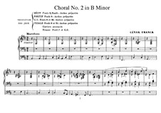 Three Chorales: Chorale No.2 in B Minor for organ, FWV 39 by César Franck