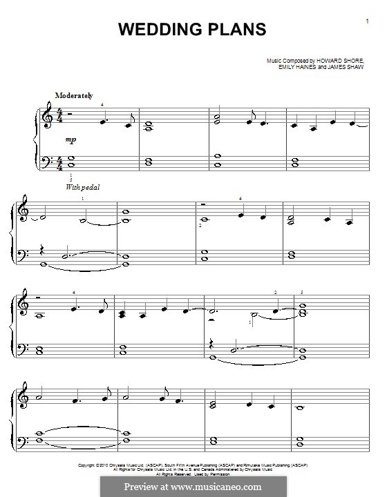 Wedding Plans: For piano by James Shaw