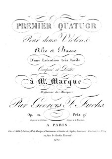 Three String Quartets: Violin I part by Georg Friedrich Fuchs