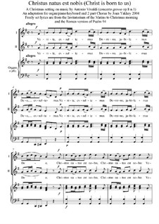 Violin Concerto No.1 in E Major 'La primavera', RV 269: Christus natus est nobis (Christ is born to us) – SA by Antonio Vivaldi