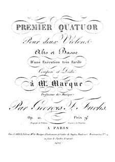 Three String Quartets: Cello part by Georg Friedrich Fuchs