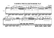 5 Simple pieces for piano: Fifth book No.5, MVWV 703 by Maurice Verheul