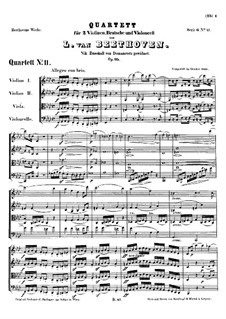 String Quartet No.11 in F Minor 'Serioso', Op.95: Full score by Ludwig van Beethoven