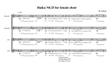 Haiku No.25 for female choir, MVWV 446: Haiku No.25 for female choir by Maurice Verheul