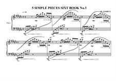 5 Simple pieces for piano: Sixth book No.3, MVWV 706 by Maurice Verheul