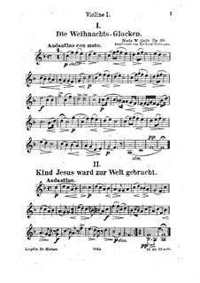 Children's Christmas, Op.36: For string quartet – parts by Niels Wilhelm Gade