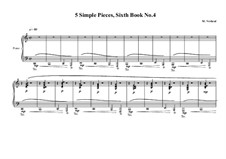 5 Simple pieces for piano: Sixth book No.4, MVWV 707 by Maurice Verheul