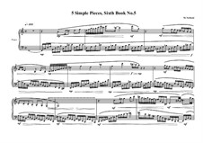 5 Simple pieces for piano: Sixth book No.5, MVWV 708 by Maurice Verheul