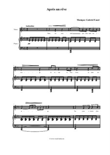 Three Songs, Op.7: No.1 Après un rêve (After a Dream) french text by Gabriel Fauré