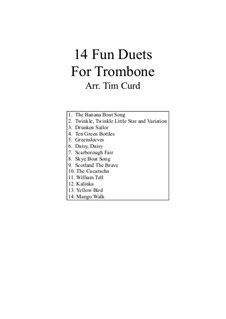 14 Fun Duets: For two trombones by folklore