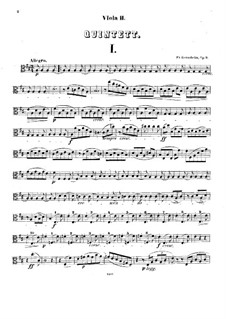 String Quintet No.1 in D Major, Op.9: Viola II part by Friedrich Gernsheim