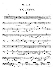 String Quintet No.1 in D Major, Op.9: Cello part by Friedrich Gernsheim