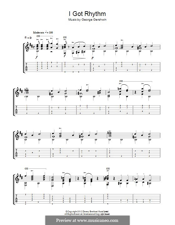 I Got Rhythm: For guitar (Jerry Willard) by George Gershwin