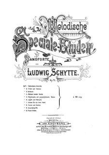 Melodic Studies for the Left Hand, Op.75: Book VII No.1-6 by Ludvig Schytte