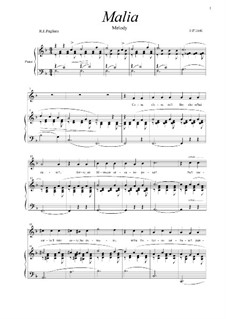 Malia (The Spell): For voice and piano (F major) by Francesco Paolo Tosti
