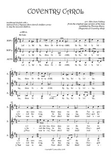 Coventry Carol for SSA ensemble: Coventry Carol for SSA ensemble by Unknown (works before 1850)