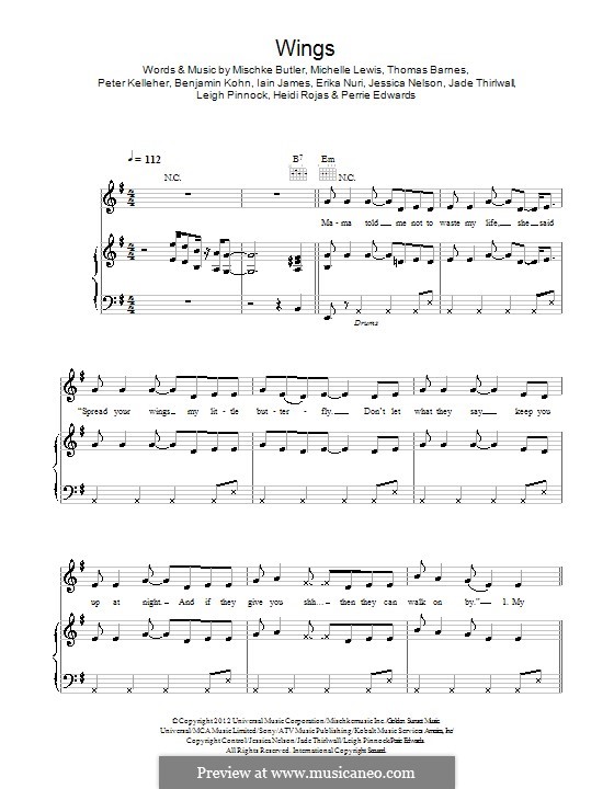 Wings (Little Mix) by B. Kohn, E. Nuri, M. Lewis, P. Kelleher, T