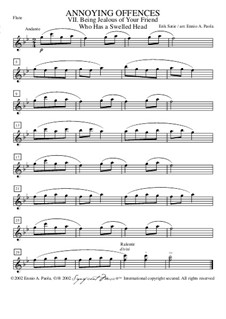 Peccadilles importunes: No.1 Etre jaloux de son camarade qui a une grosse tête – flute by Erik Satie