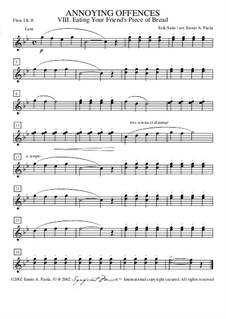 Peccadilles importunes: No.2 Lui manger sa tartine – flutes I, II by Erik Satie