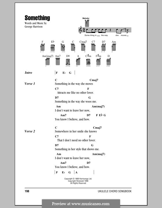 Something (The Beatles): For ukulele by George Harrison