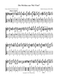 Vltava, T.111: For guitar (with tabs) by Bedřich Smetana