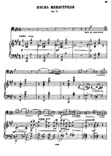 Minstrel's Song for Cello and Piano, Op.71: Score by Alexander Glazunov