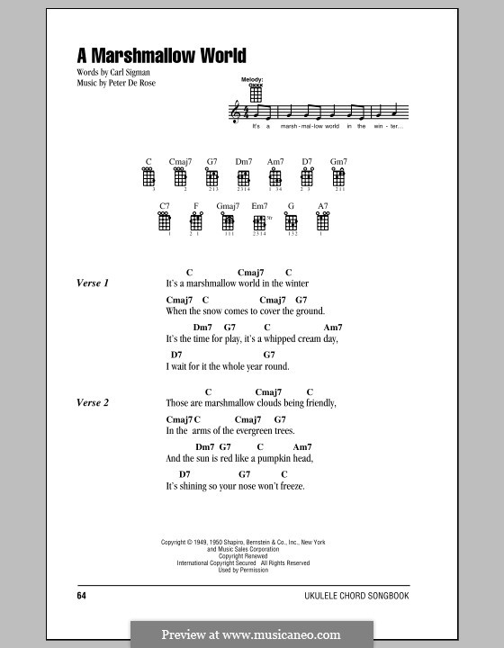 A Marshmallow World: For ukulele by Peter de Rose