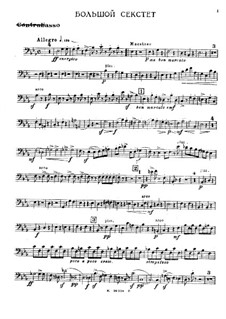 Grand Sextet in E Flat Major: Double bass part by Mikhail Glinka