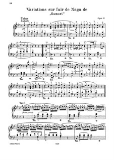 Variations on Theme from 'Samori' by Vogler, J.43 Op.6: For piano by Carl Maria von Weber