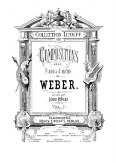 Eight Pieces for Piano Four Hands, Op.60: Complete set by Carl Maria von Weber