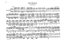 Abu Hassan, J.106: Overture, for piano four hands by Carl Maria von Weber