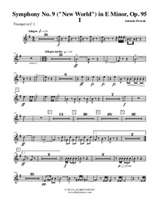 Movement I: Trumpet in C 1 (transposed part) by Antonín Dvořák