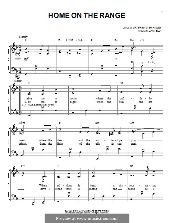 Home on the Range: For accordion by Daniel E. Kelley