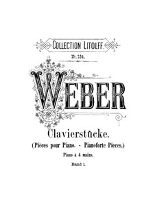 Six Easy Pieces for Piano Four Hands, J.9–14 Op.3: Complete set by Carl Maria von Weber