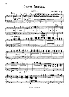 Grand Polonaise, J.59 Op.21: For piano four hands by Carl Maria von Weber