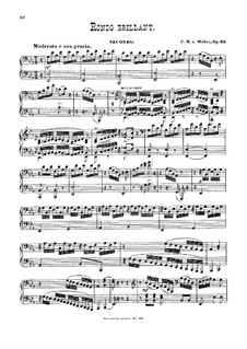 Brilliant Rondo, J.252 Op.62: For piano four hands by Carl Maria von Weber