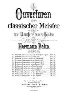 Overture: For piano four hands by Carl Maria von Weber