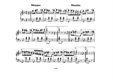 Mazurka for Piano: Mazurka for Piano by Mikhail Glinka