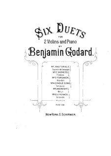 Six Duets for Two Violins and Piano: Full score by Benjamin Godard