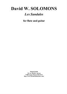 Les Sandales: For flute and guitar by David W Solomons