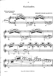 Nouvelles études artistiques, Op.107: No.11 Guirlandes by Benjamin Godard