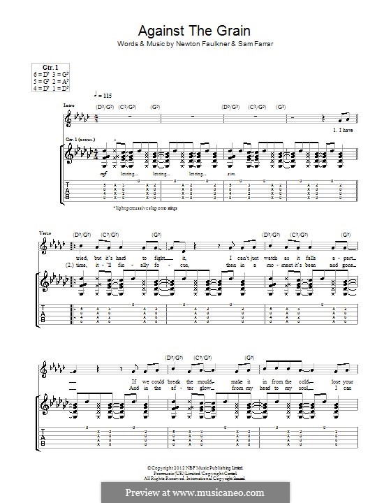Against the Grain by N. Faulkner, S. Farrar sheet music on MusicaNeo