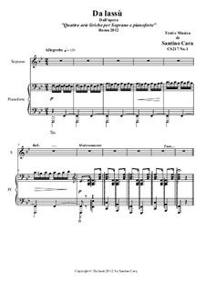 21 Opera Arias and Sacred Arias for Soprano: Da lassù. Soprano and piano, CS217 No.1 by Santino Cara