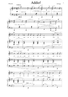 Addio! by F.P. Tosti - sheet music on MusicaNeo