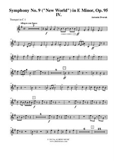Movement IV: Trumpet in C 1 (transposed part) by Antonín Dvořák